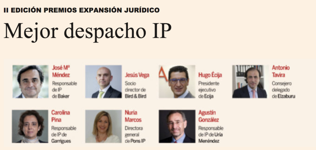 PONS IP, entre los mejores despachos de Propiedad Intelectual en España