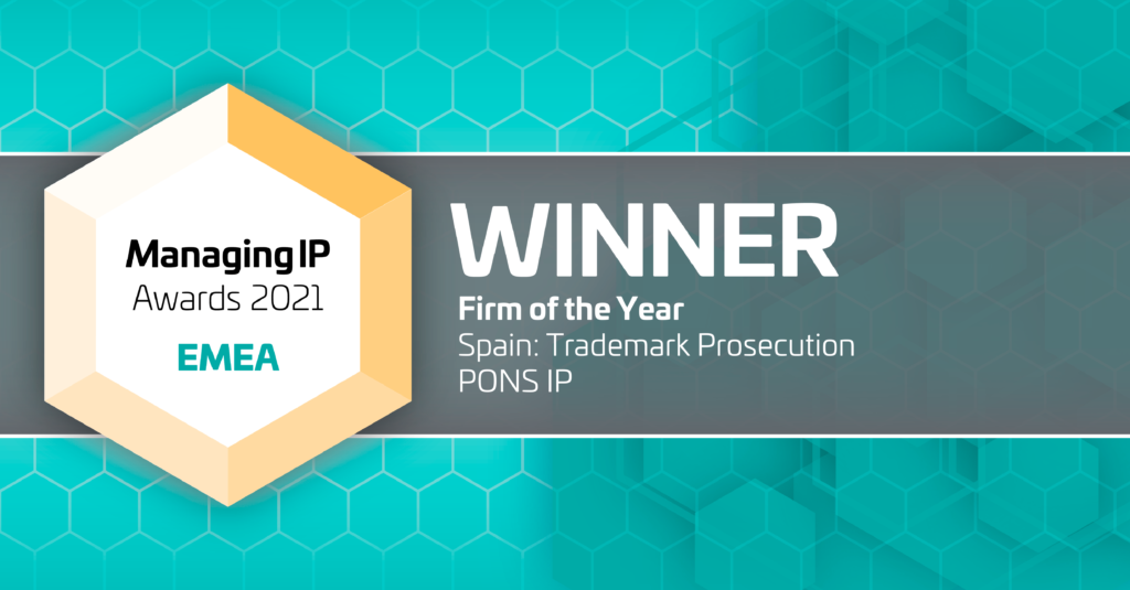 PONS IP, THE BEST SPANISH TRADEMARK FIRM IN 2020