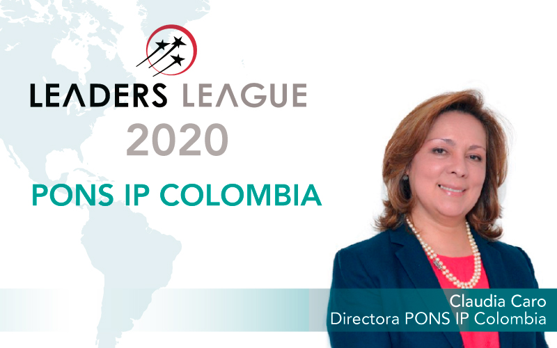 PONS IP COLOMBIA GETS INTO THE 'LEADERS LEAGUE' RANKING OF THE BEST INTELLECTUAL PROPERTY FIRMS OF 2020